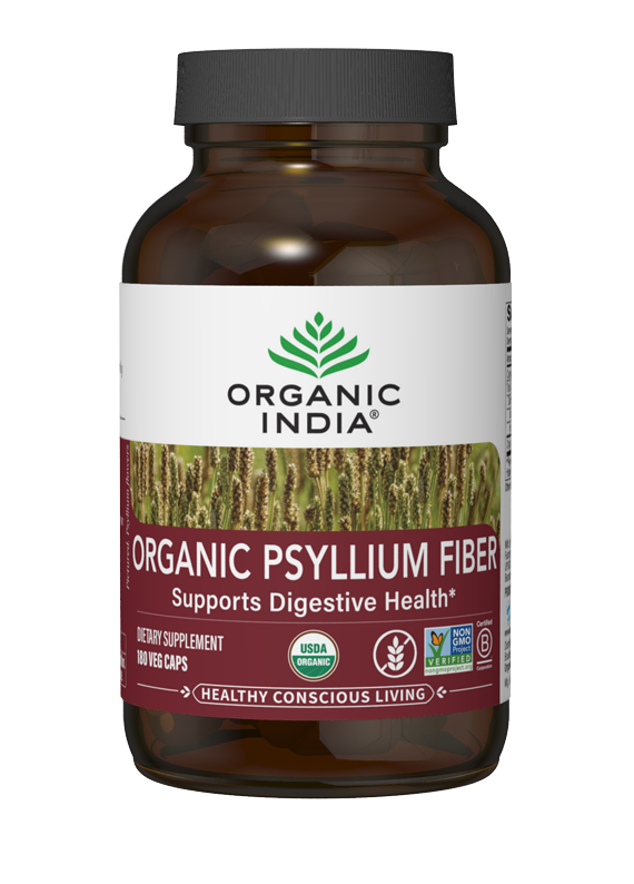 Organic Psyllium Fiber 180 Capsules